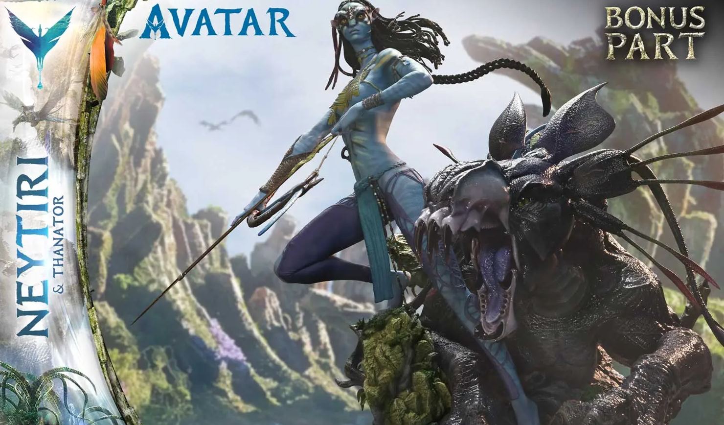 Prime 1 Studio - Real Elite Masterline Avatar Film Neytiri X Thanator Avatar Legacy Collection  Licensed Statue