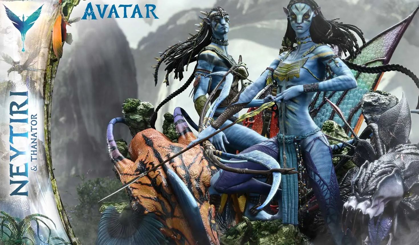 Prime 1 Studio - Real Elite Masterline Avatar Film Neytiri X Thanator Avatar Legacy Collection  Licensed Statue