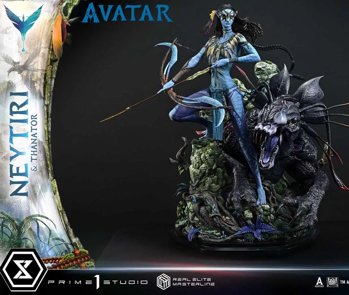 Prime 1 Studio - Real Elite Masterline Avatar Film Neytiri X Thanator Avatar Legacy Collection  Licensed Statue