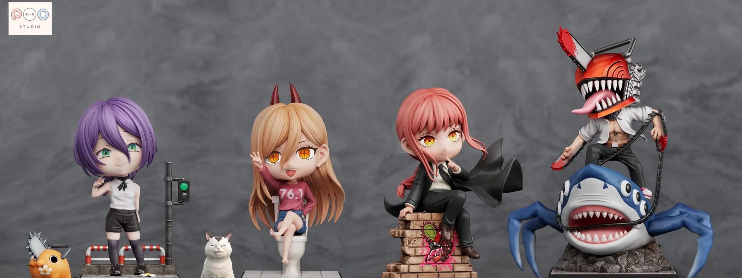 POPO Studio - Denji Cute Reze Chainsaw Man Statue