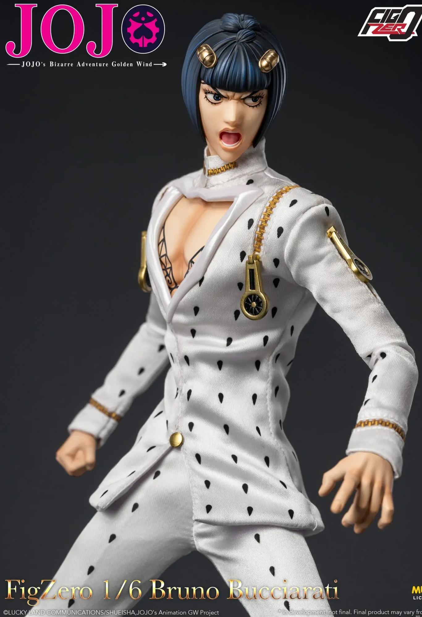 Threezero - JOJO’s Bizarre Adventure Golden Wind FigZero 1/6 Bruno Bucciarati 3Z06590M0 Licensed Statue