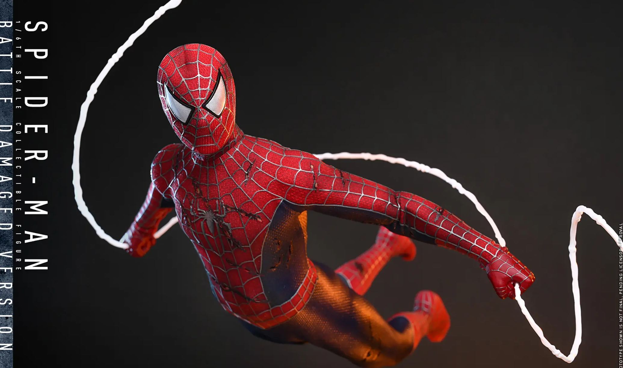 Hottoys - 1/6 Spider-Man Tobey Maguire Battle Damaged Version Action Figure MMS859 Licensed 