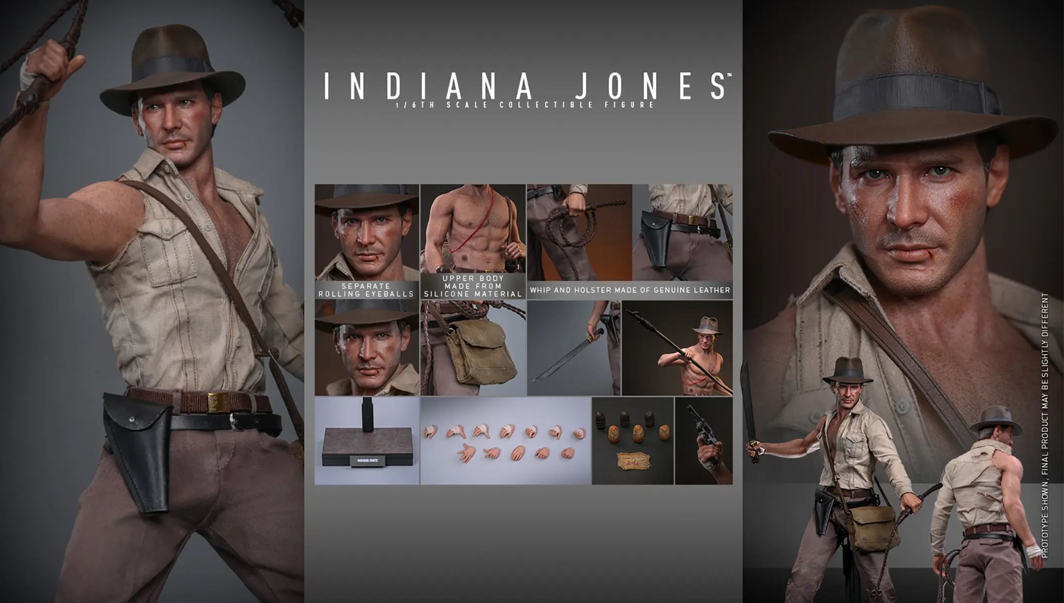 Hottoys - 1/6 Indiana Jones and the Temple of Doom Dr. Henry Jones MMS860 MMS861 Licensed Statue