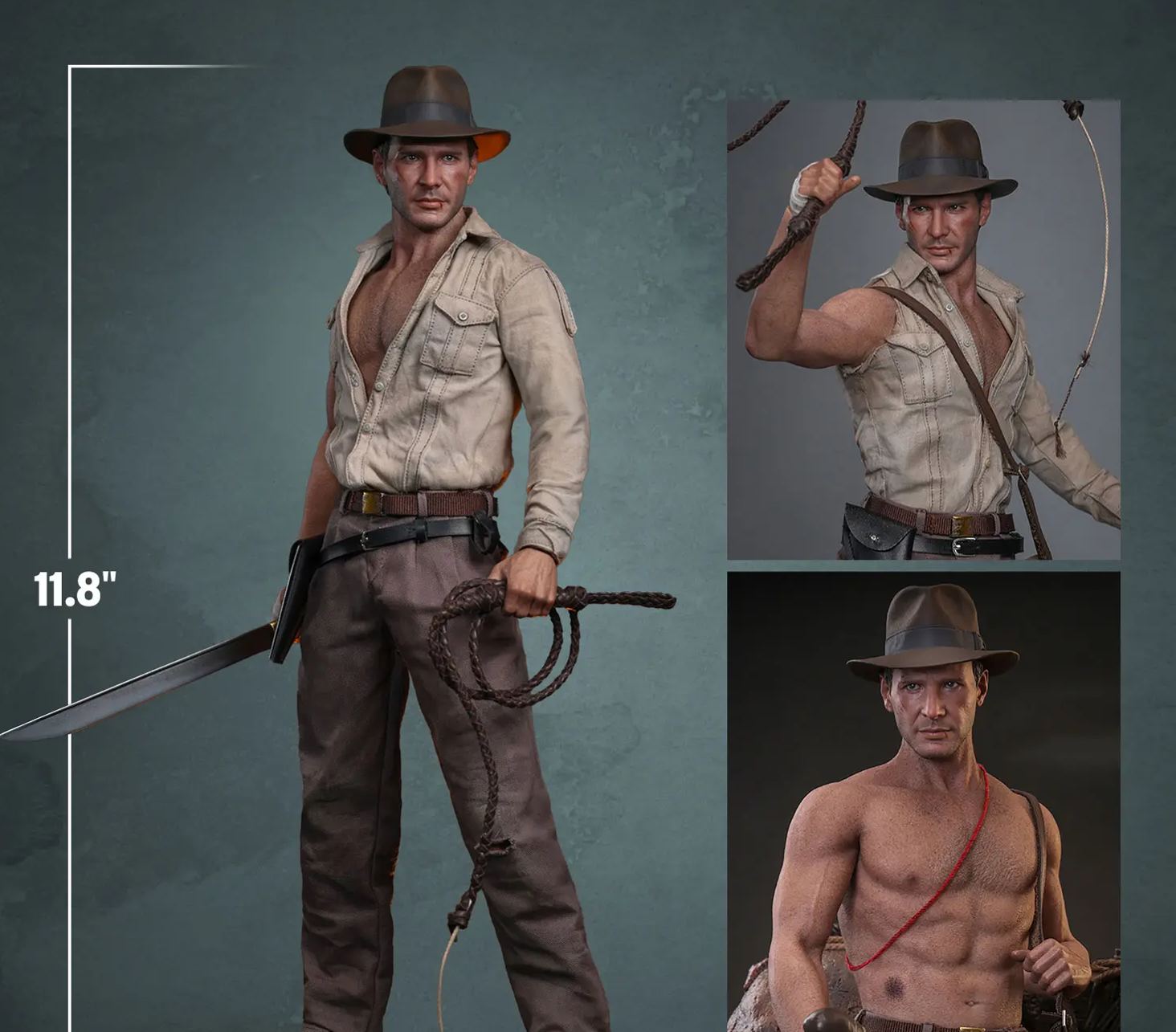 Hottoys - 1/6 Indiana Jones and the Temple of Doom Dr. Henry Jones MMS860 MMS861 Licensed Statue