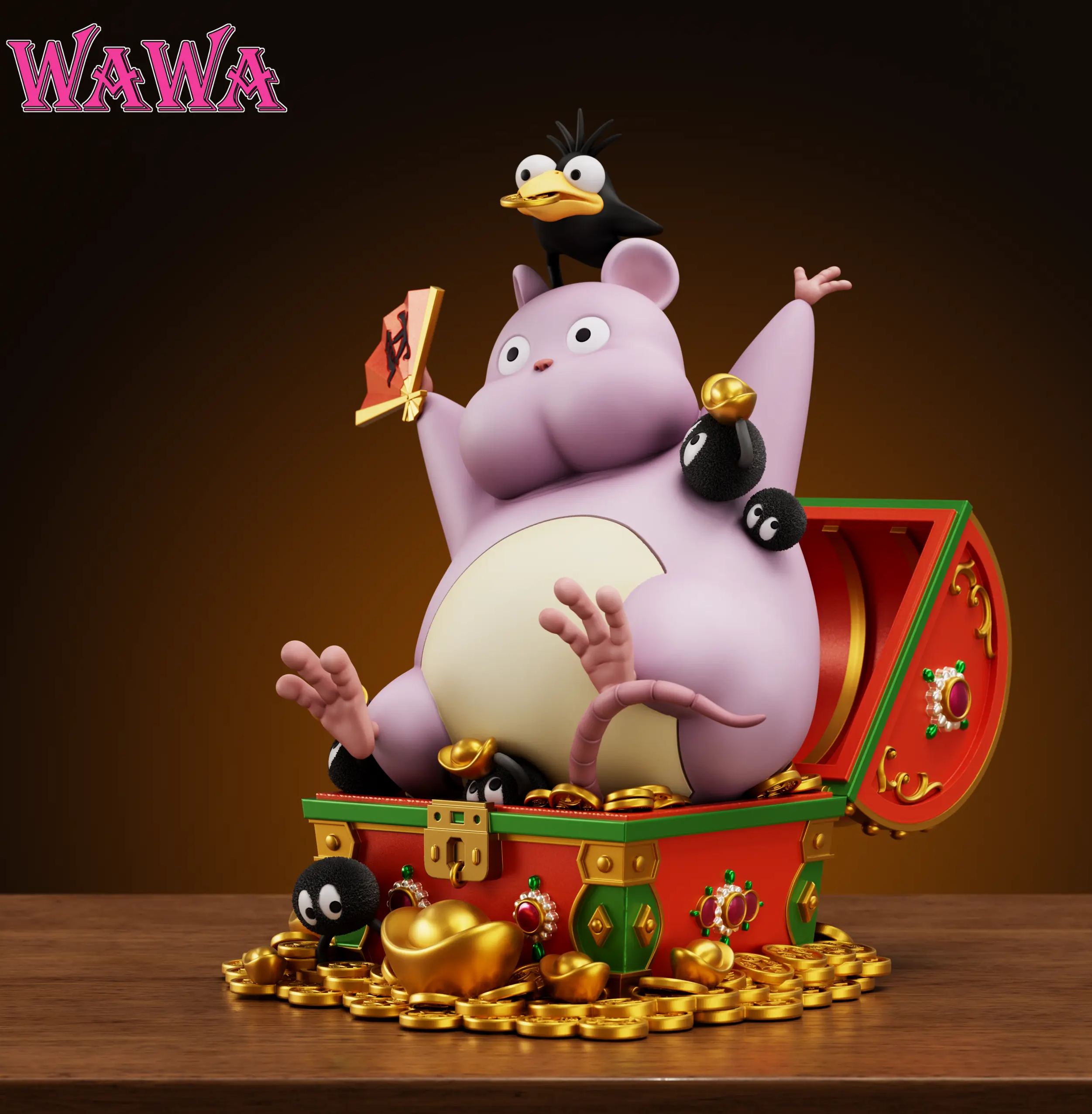 WAWA Studio - Lucky Boh Spirited Away Statue