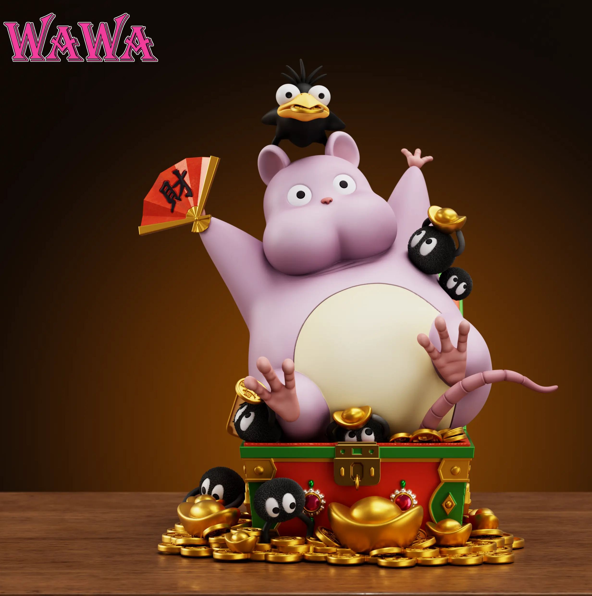 WAWA Studio - Lucky Boh Spirited Away Statue