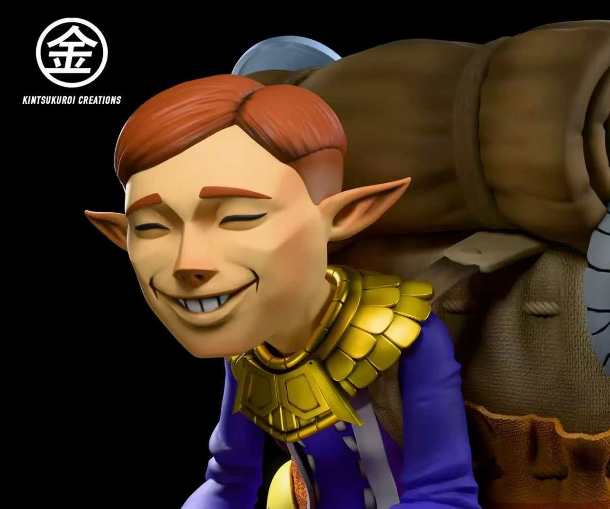 Kintsukuroi Creations Studio - Happy X Angry Mask Salesman The Legend of Zelda Statue