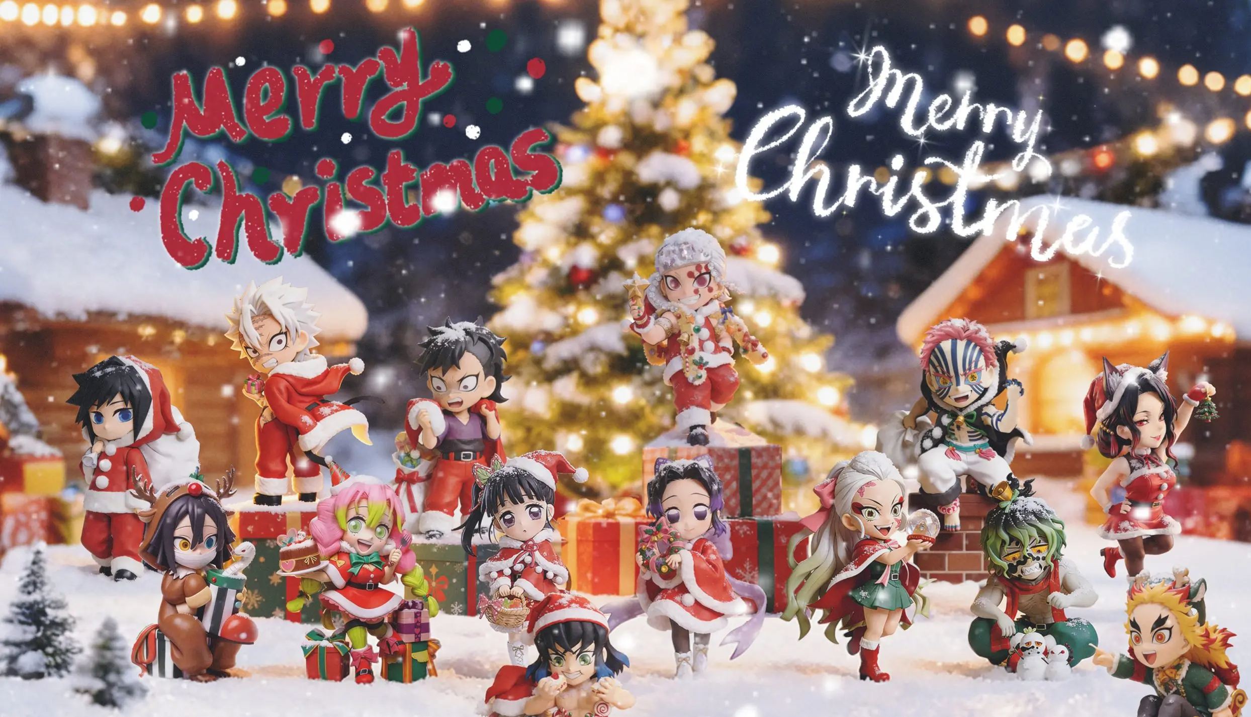 PomPon Studio - Genya Shinazugawa X Sanemi Shinazugawa Christmas Series Demon Slayer Statue