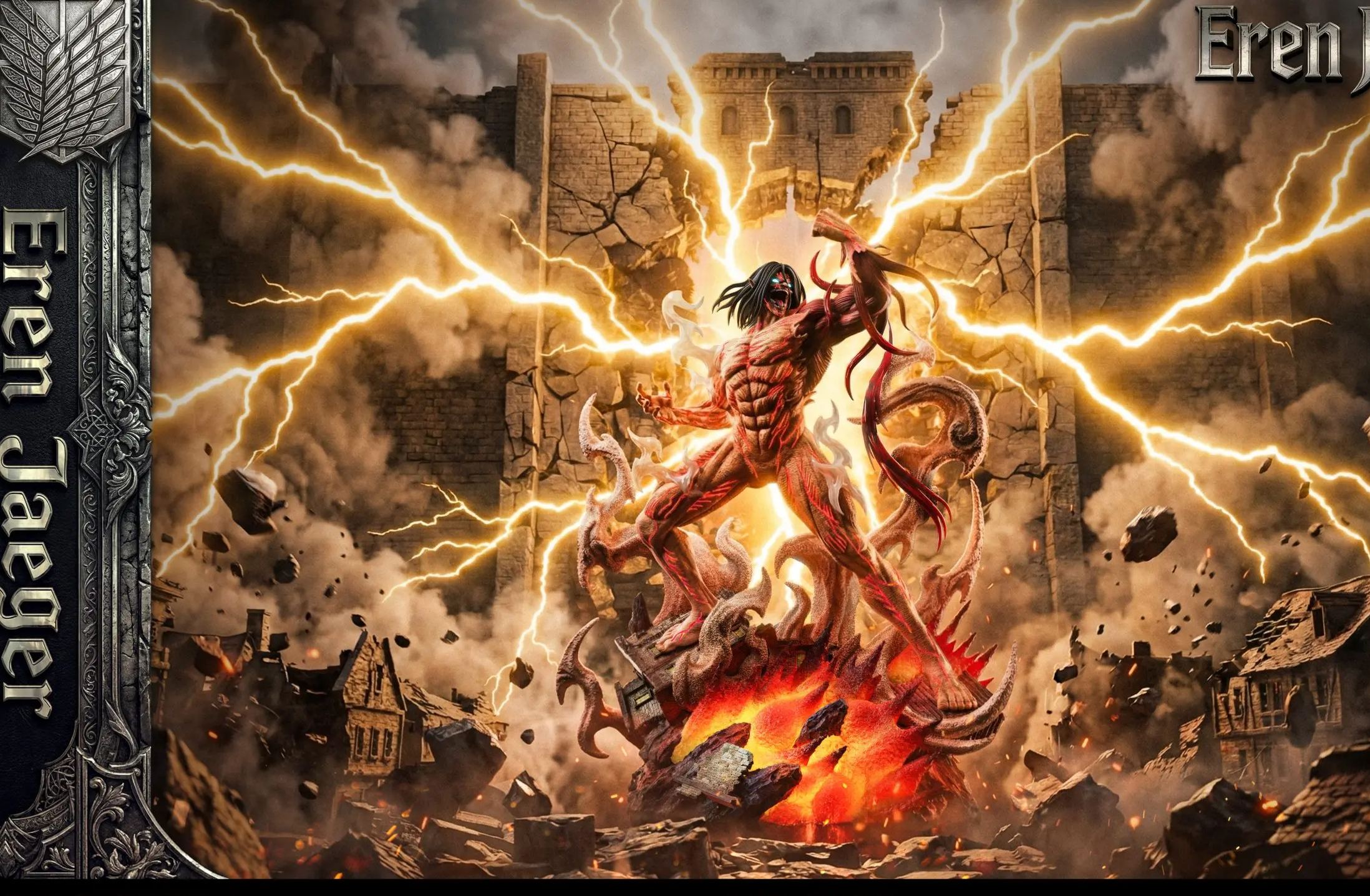 K1 Studio - Roaring Eren Jaeger Attack on Titan Statue 