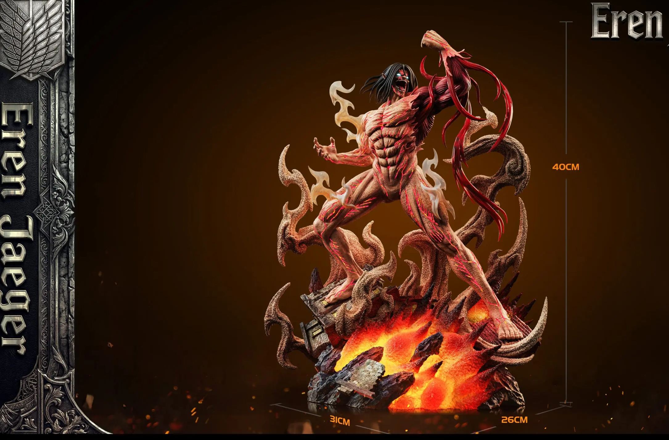 K1 Studio - Roaring Eren Jaeger Attack on Titan Statue 