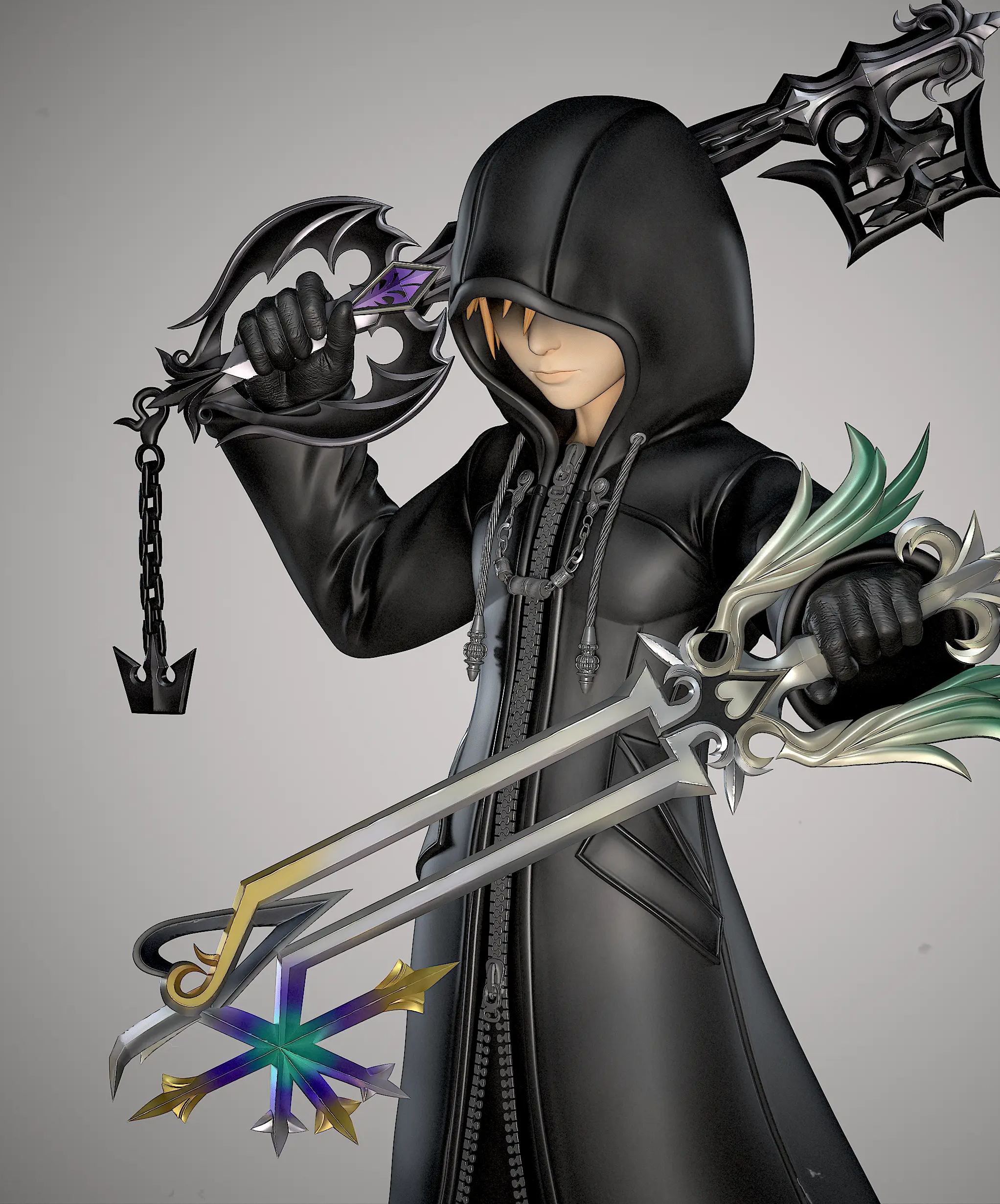Black Swan Collectibles - Roxas From KH2 Kingdom Hearts Statue 