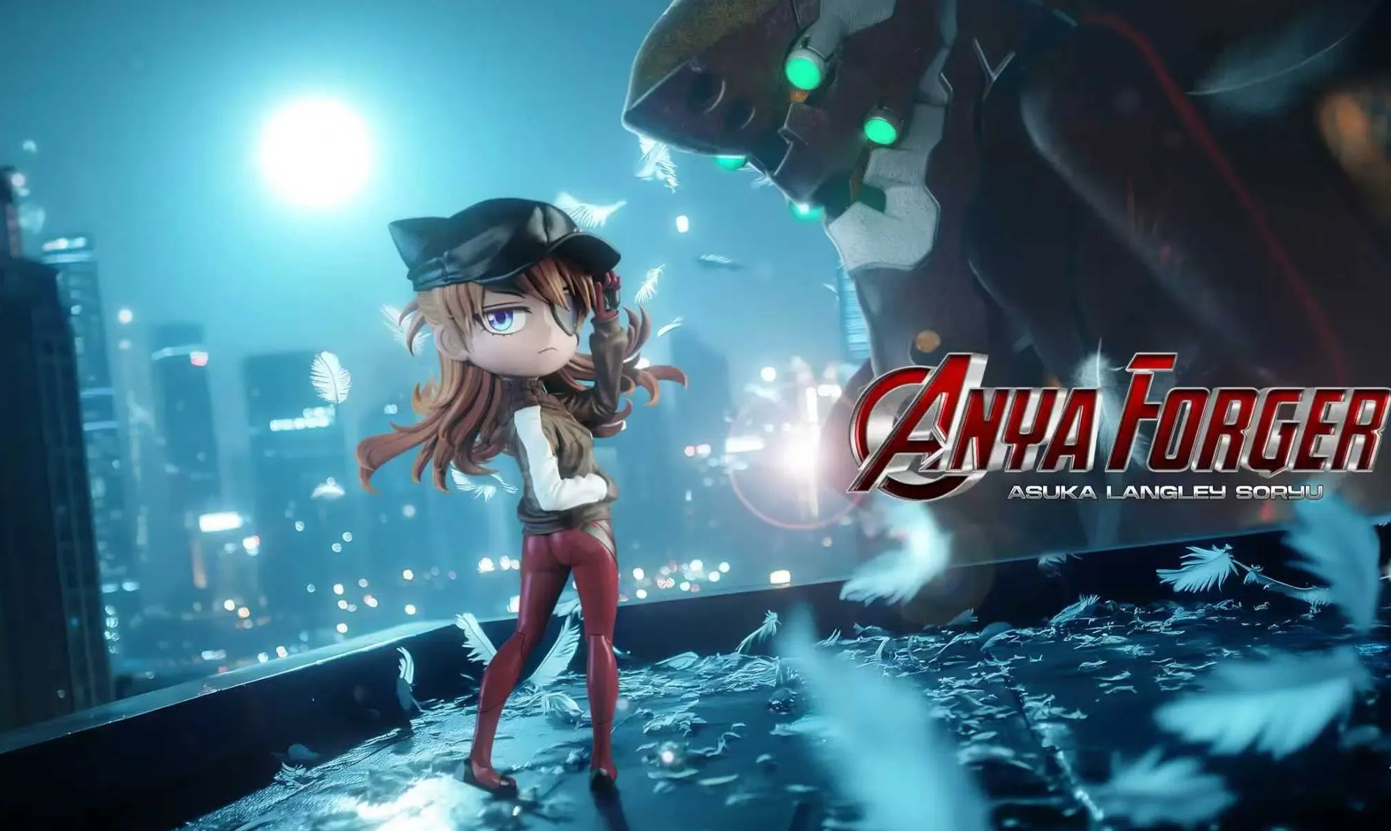 RX Studio - Anya Cosplay Eva Soryu Asuka Langley Spy x Family Statue 