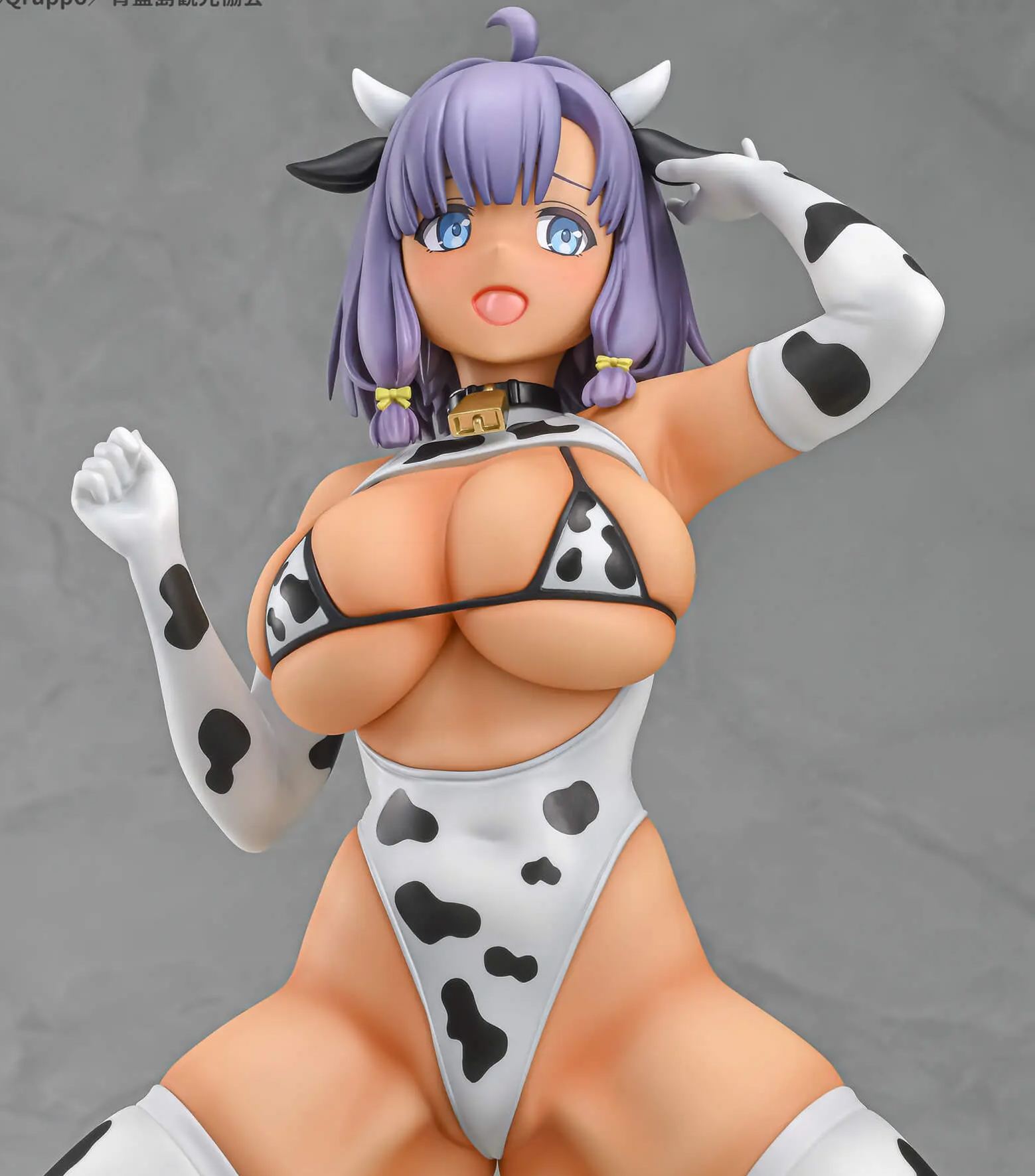 Q-six - Nukitashi THE ANIMATION Misaki Hotori Cow Pattern Costume 1/5 Complete Figure Licensed Statue