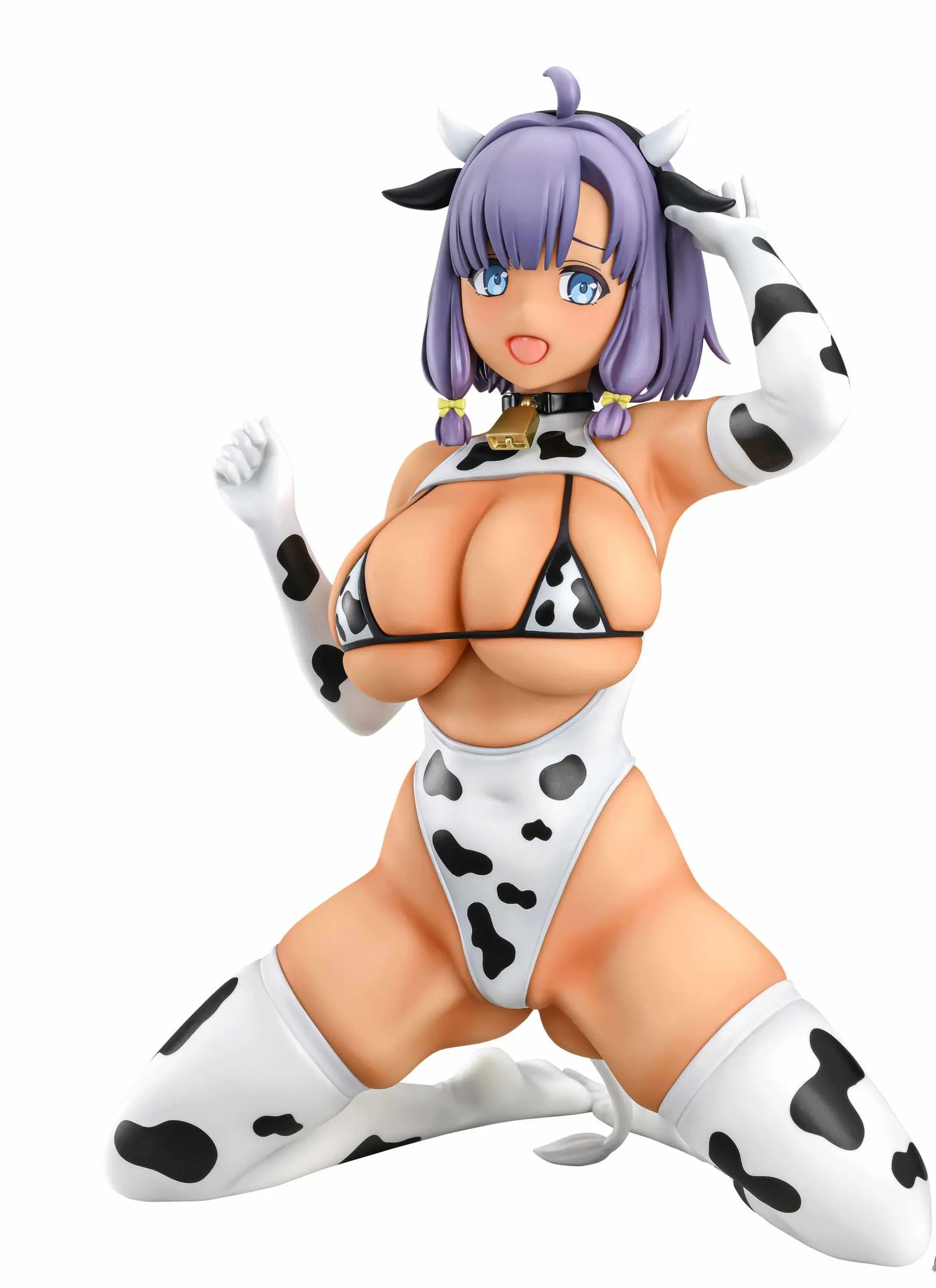 Q-six - Nukitashi THE ANIMATION Misaki Hotori Cow Pattern Costume 1/5 Complete Figure Licensed Statue