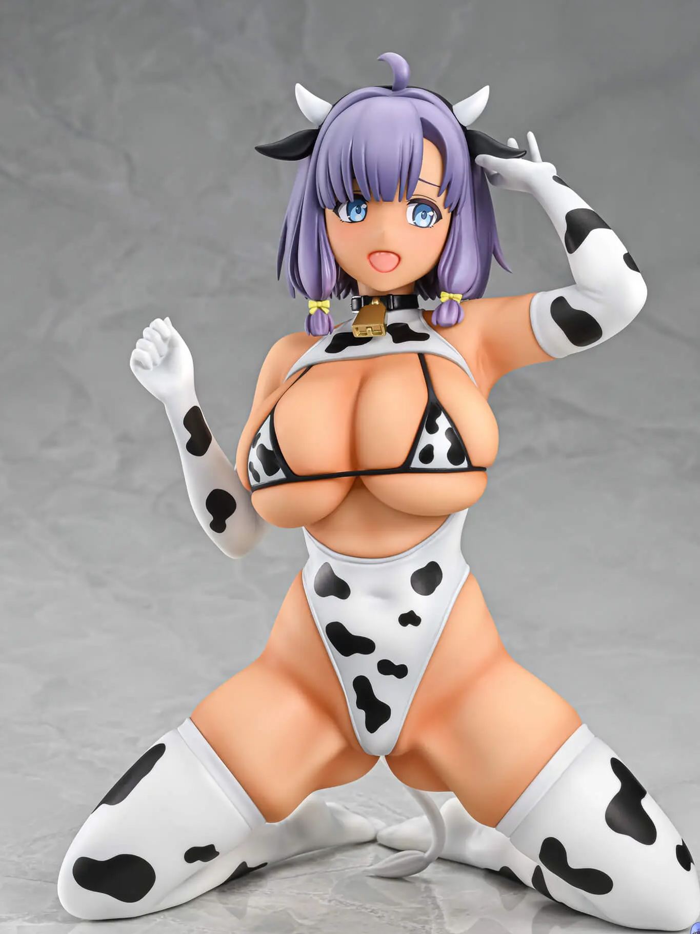 Q-six - Nukitashi THE ANIMATION Misaki Hotori Cow Pattern Costume 1/5 Complete Figure Licensed Statue