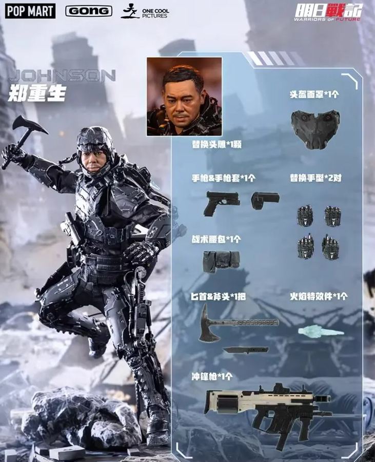 GONG Studio - POP MART X GONG Studio Warriors of Future Series Tyler X Johnson Action Figure Licensed 