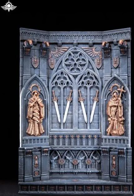 Xing Lan Gong Fang - Universal Warhammer-style Temple Primarch Throne Main Wall GT005A X Primarch Throne GT005B Licensed Statue