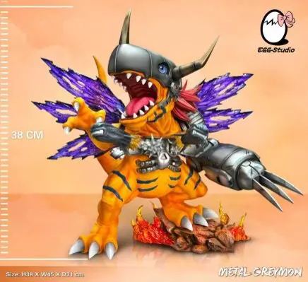 EGG Studio - Metal Greymon Digimon Statue