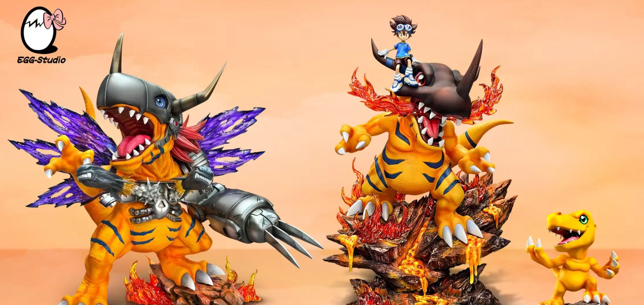 EGG Studio - Metal Greymon Digimon Statue