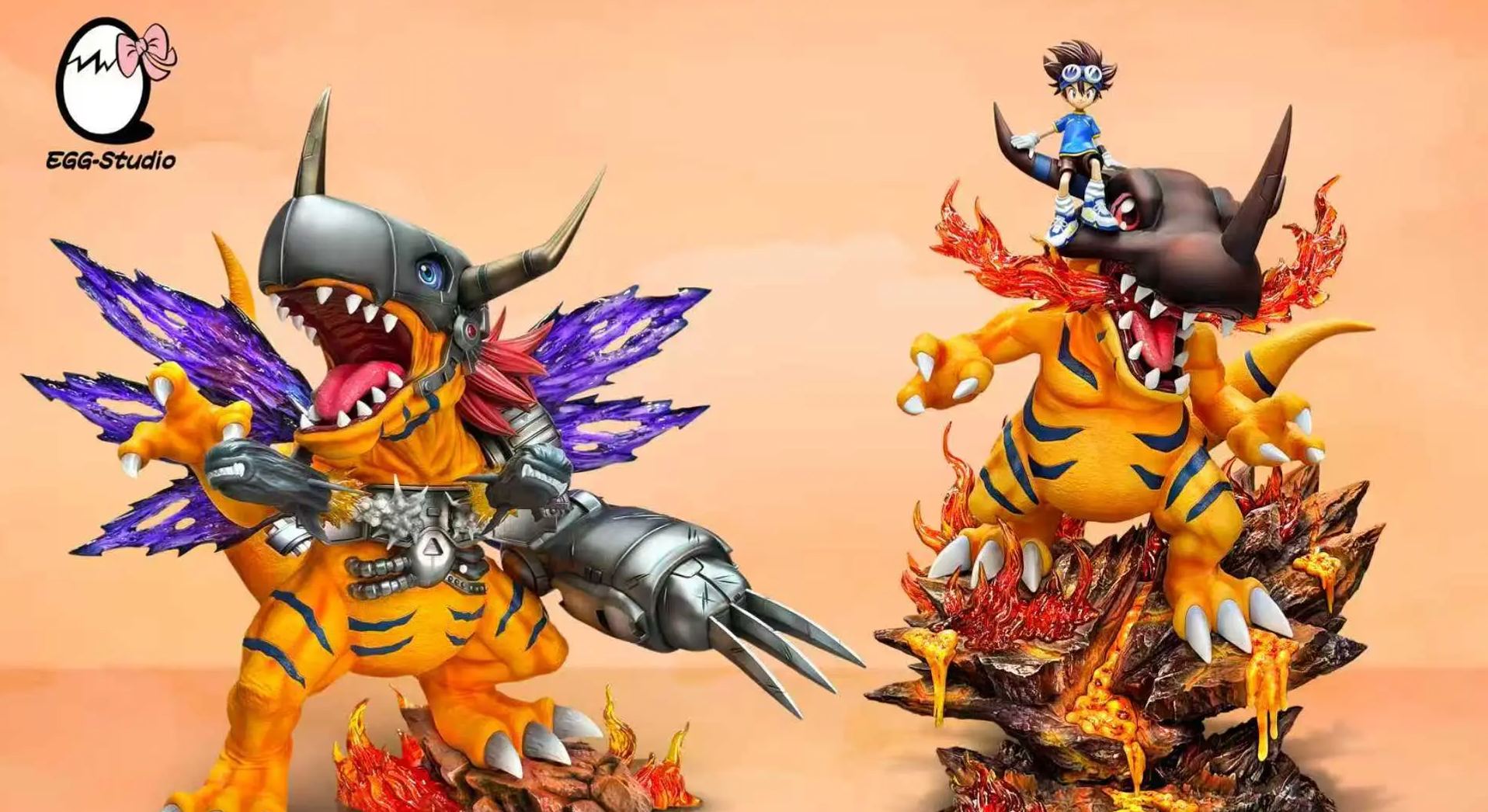 EGG Studio - Metal Greymon Digimon Statue