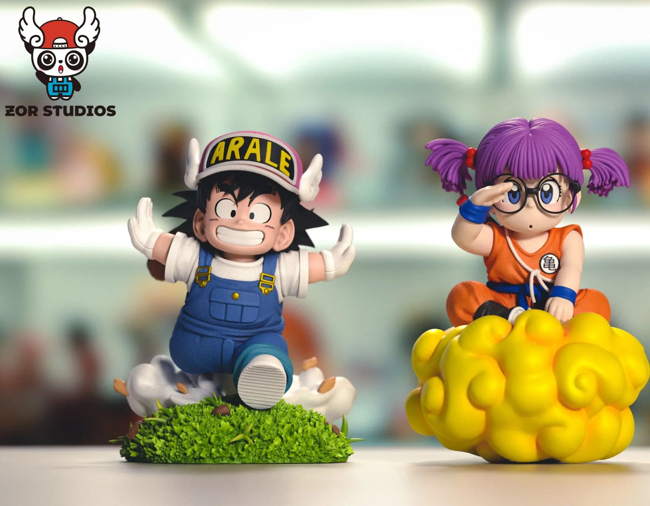 ZOR Studio - Arale Riding the Flying Nimbus X Running Goku Dr. Slump X Dragon Ball