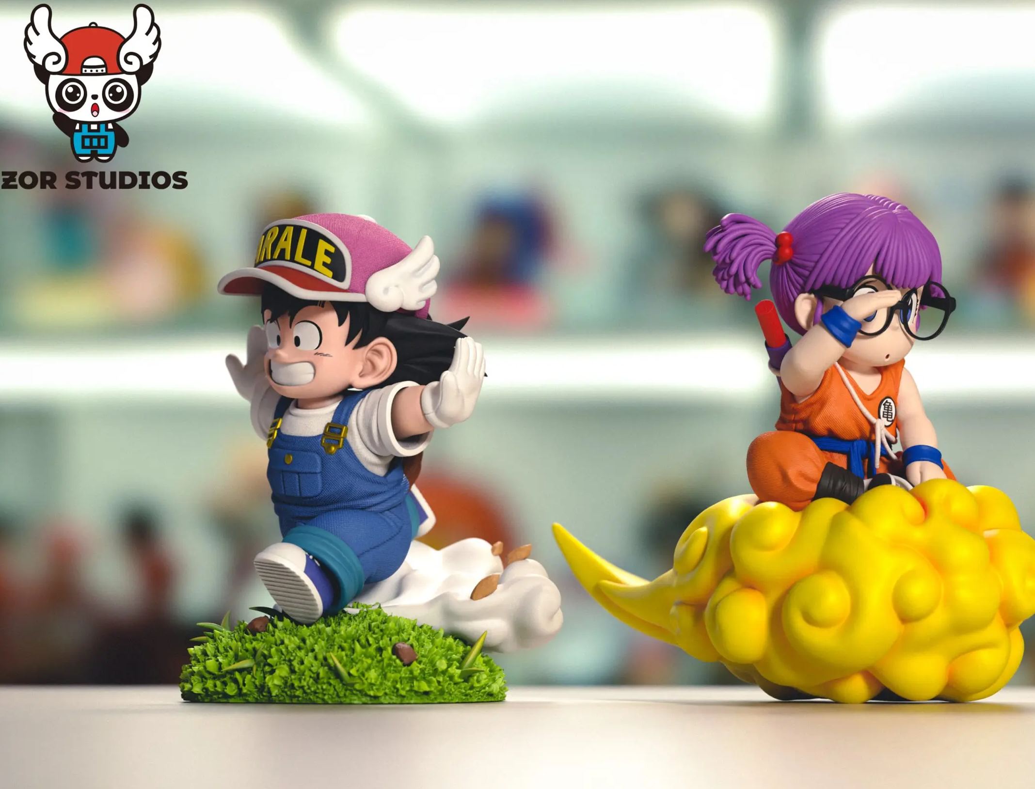 ZOR Studio - Arale Riding the Flying Nimbus X Running Goku Dr. Slump X Dragon Ball