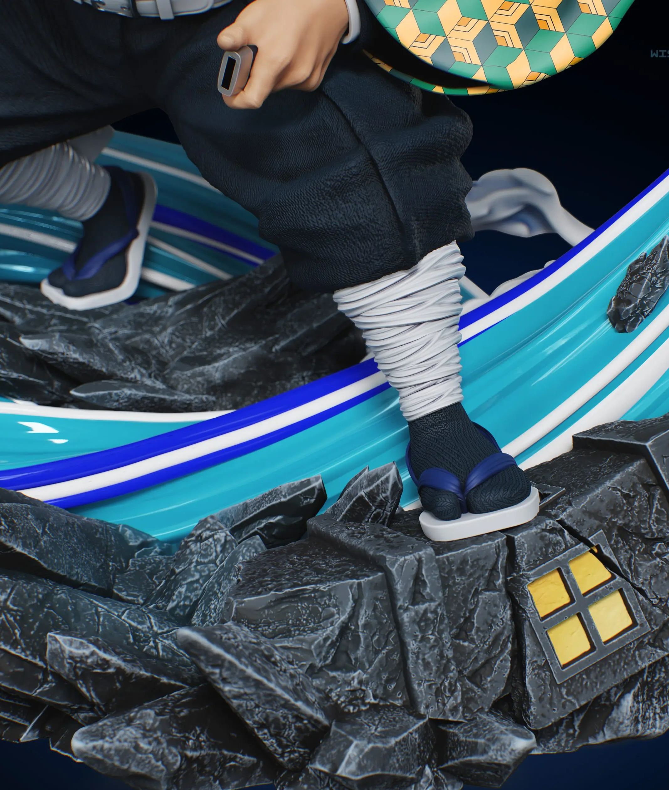 WISTERIA Studio - Hashira #01 Water Hashira Giyu Tomioka Demon Slayer Statue