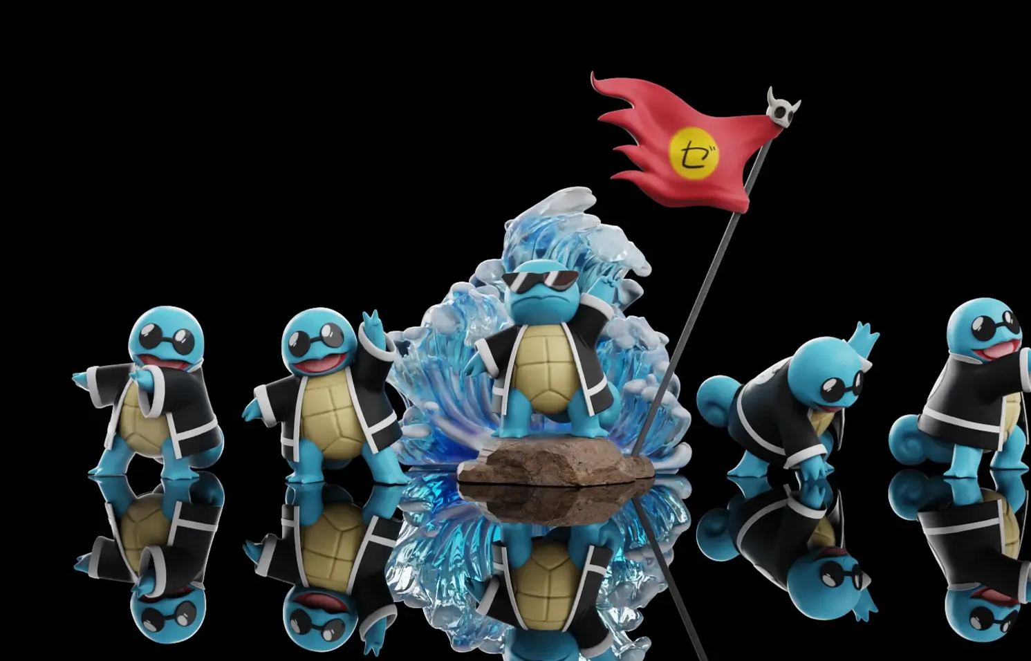OM Studio - Squirtle Squad Pokemon Statue 