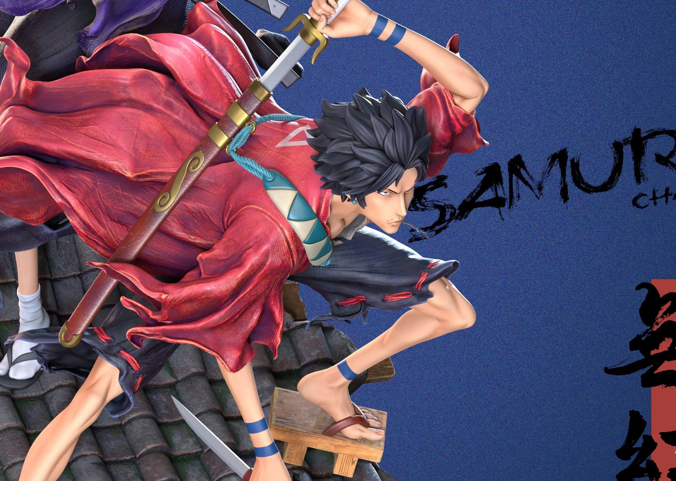 Anonymous Studio - Mugen X Jin Samurai Champloo Statue 