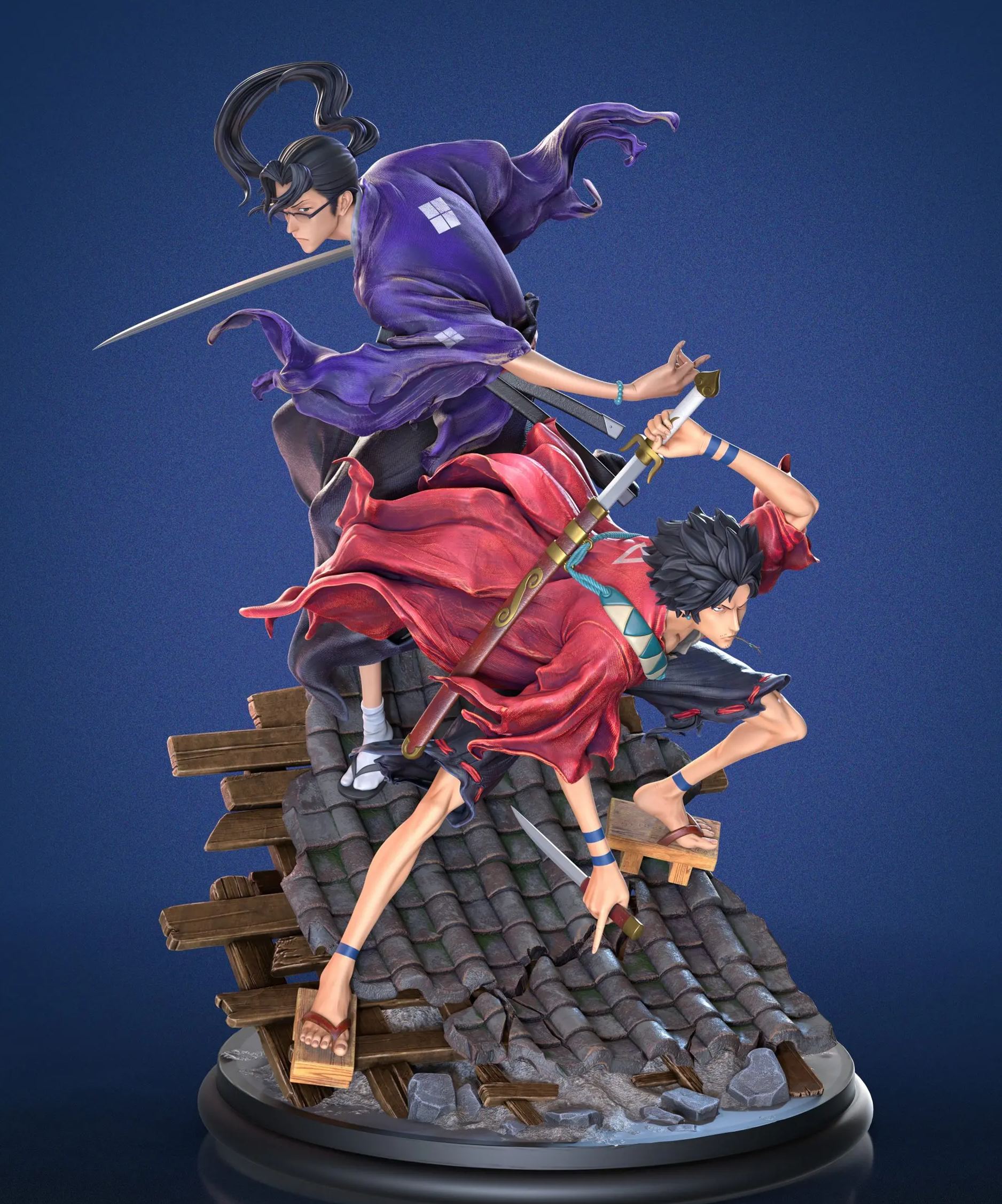 Anonymous Studio - Mugen X Jin Samurai Champloo Statue 