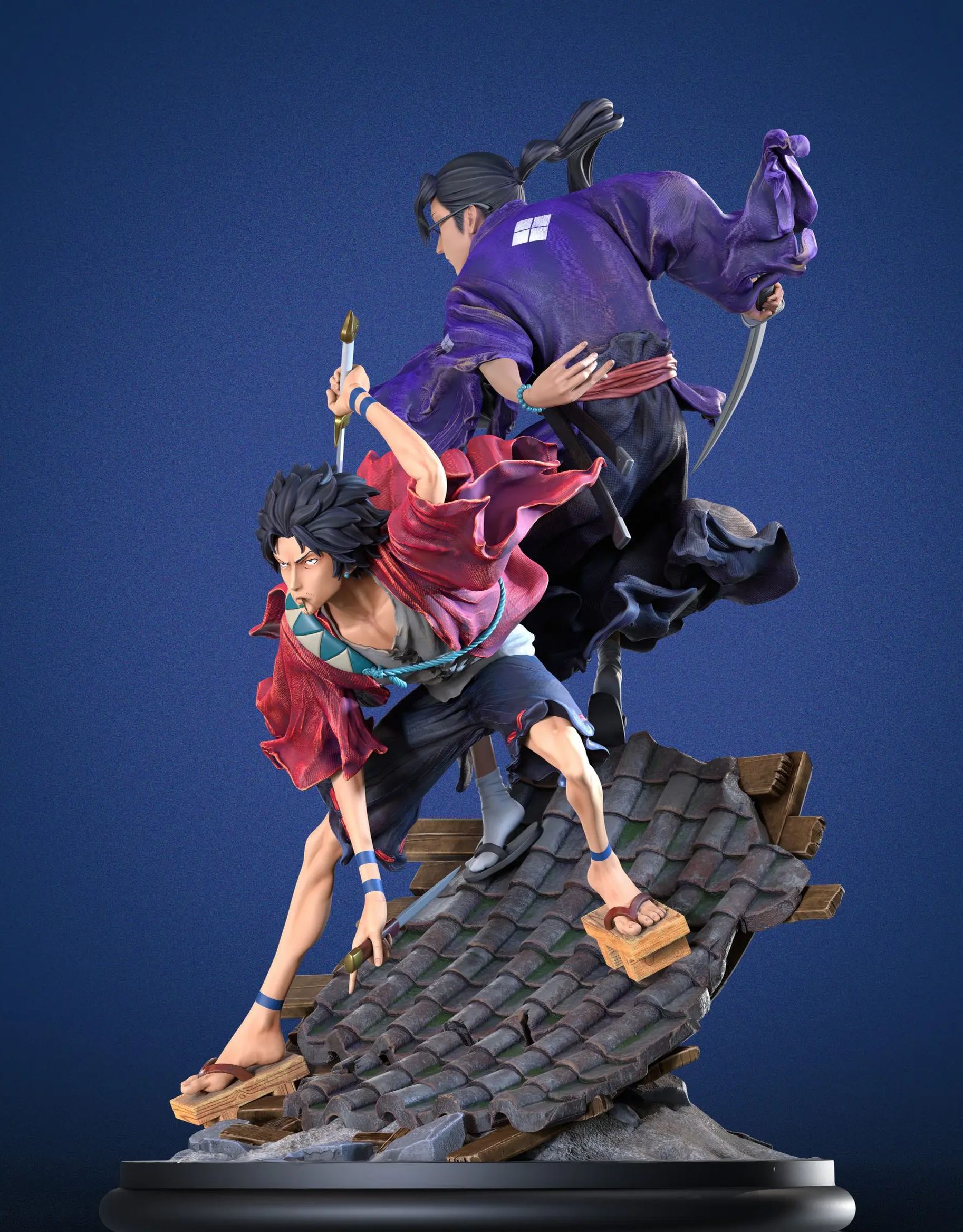 Anonymous Studio - Mugen X Jin Samurai Champloo Statue 