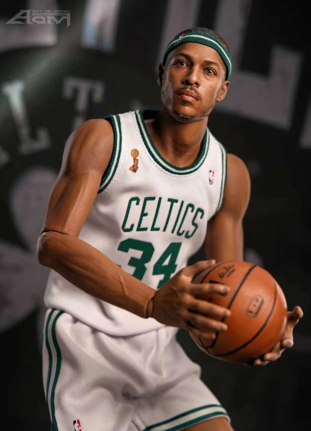 AOM TOYS - Pierce Celtics' Big Three 2008 Championship Set NBA Statue 