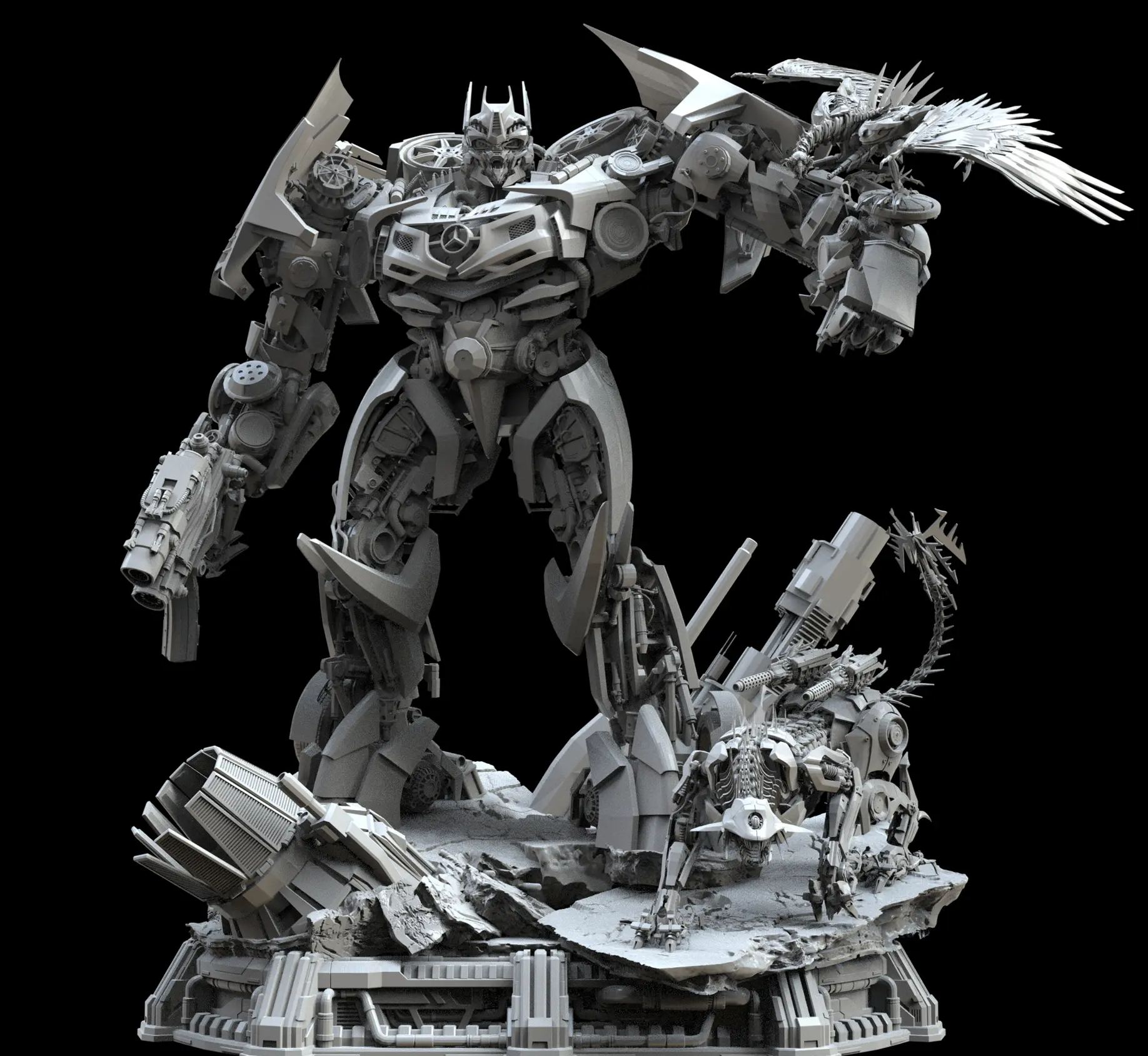 COSMIC BROTHERS Studio - Ravage Transformers Statue 