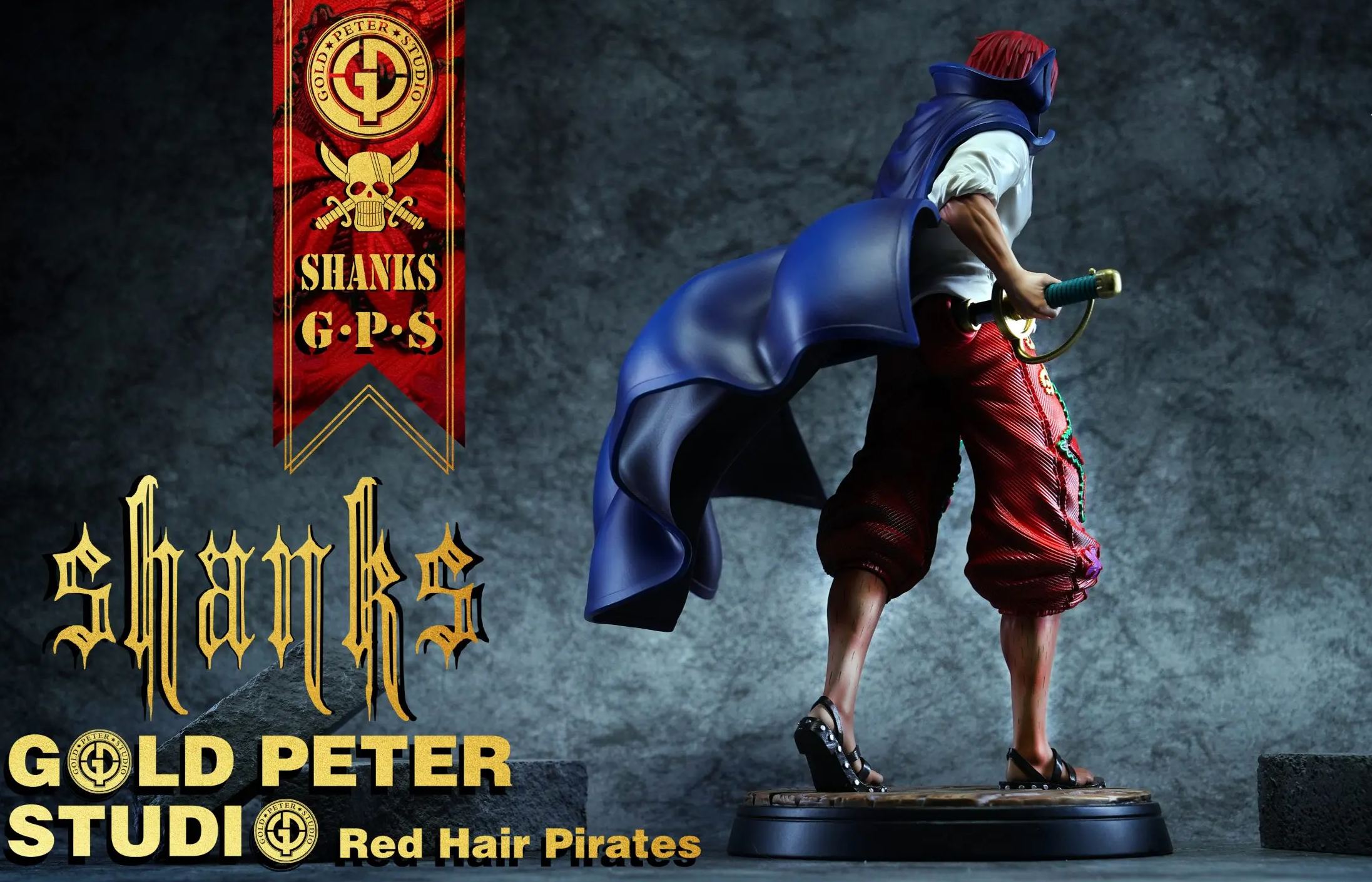 Gold Peter Studio - Shanks Red Hair Pirates One Piece Statue 
