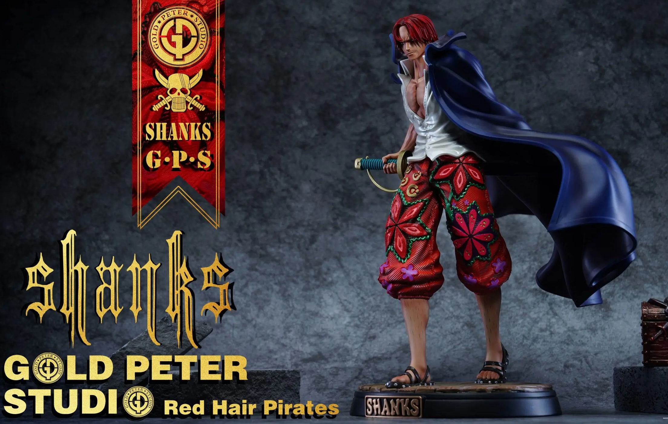 Gold Peter Studio - Shanks Red Hair Pirates One Piece Statue 