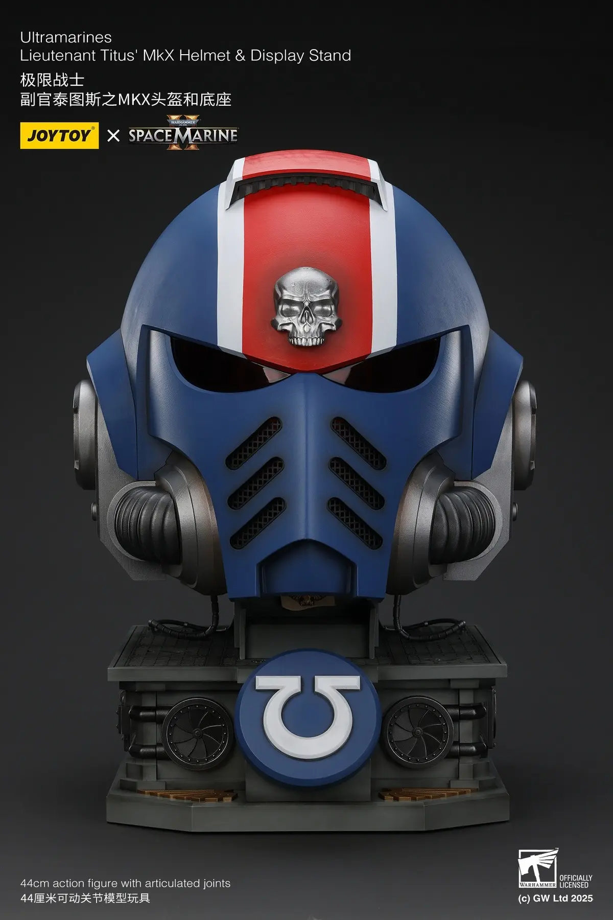 JOYTOY - Warhammer 40,000 Ultramarines Lieutenant Titus' MKX Helmet & Display Stand JT01741 JT01697 (Licensed) Statue(GK)