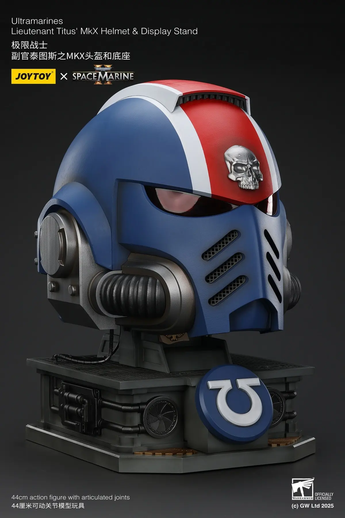 JOYTOY - Warhammer 40,000 Ultramarines Lieutenant Titus' MKX Helmet & Display Stand JT01741 JT01697 (Licensed) Statue(GK)
