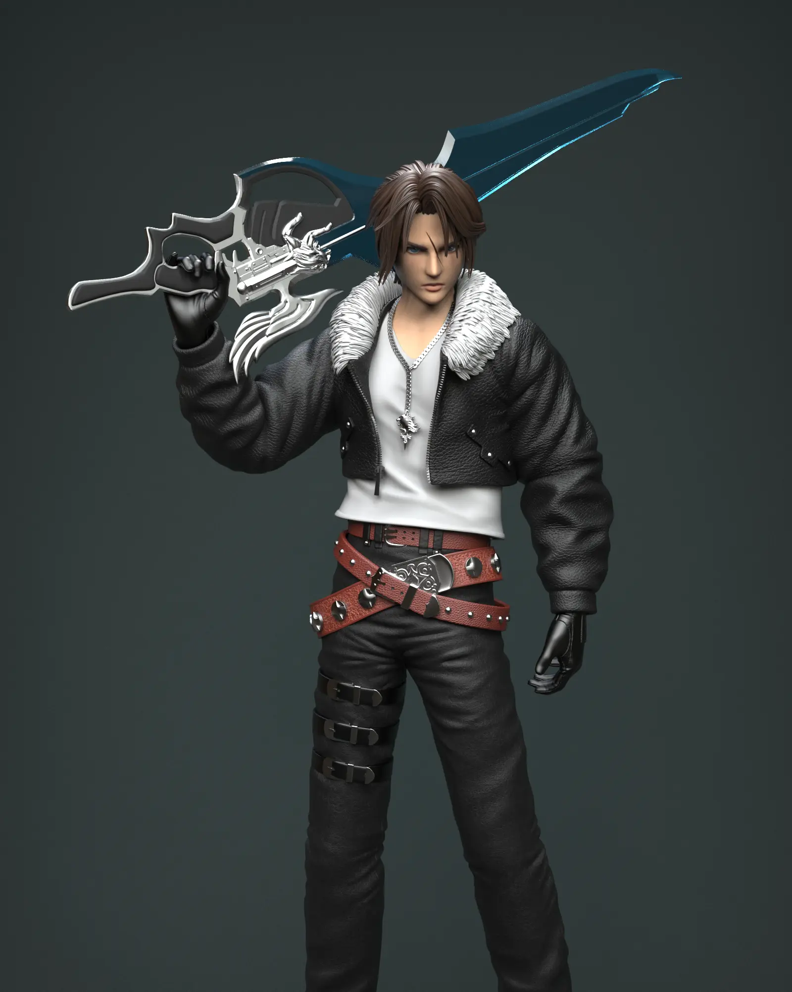 Solar Studio - Final Fantasy Squall FF8 Statue(GK)