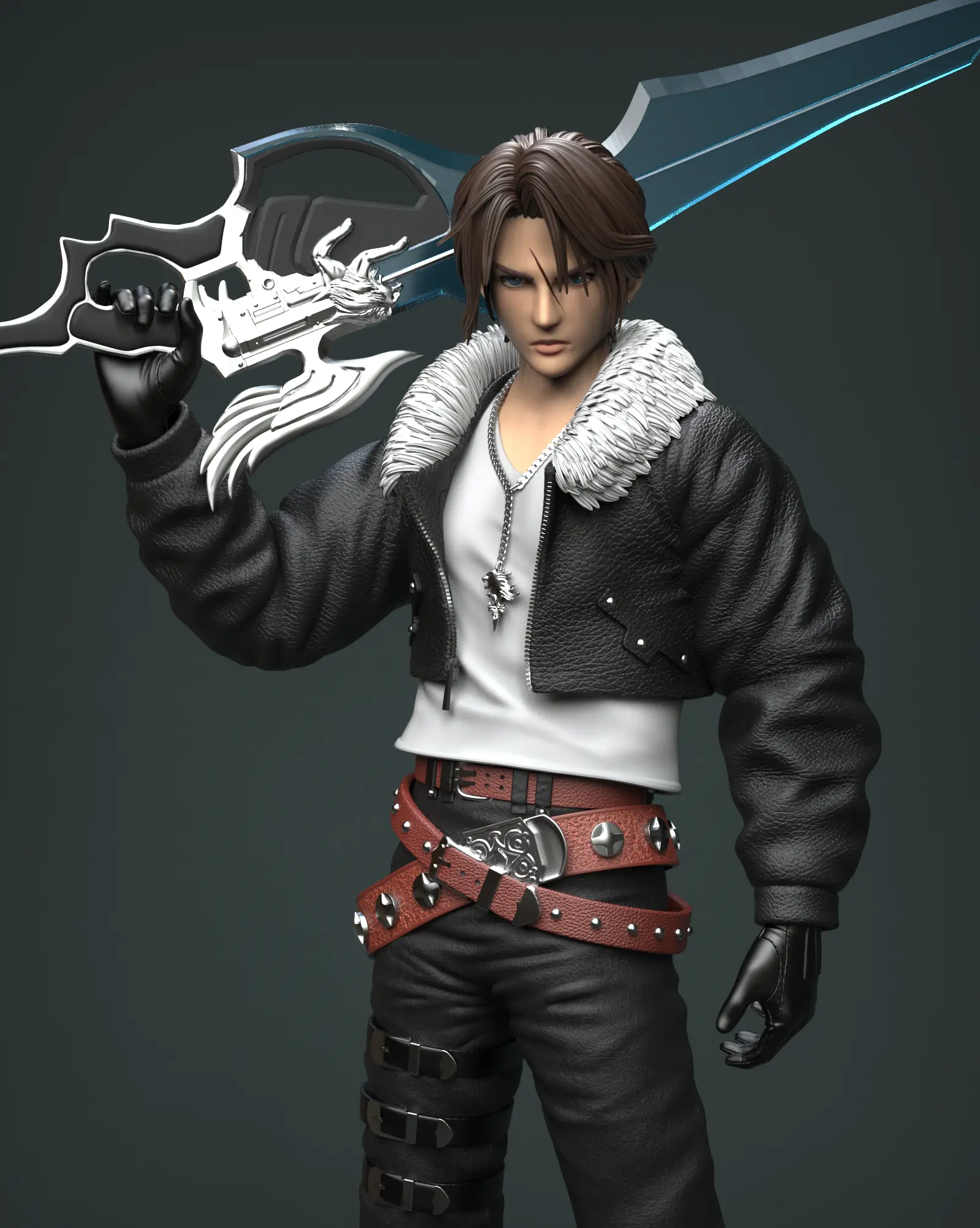 Solar Studio - Final Fantasy Squall FF8 Statue(GK)
