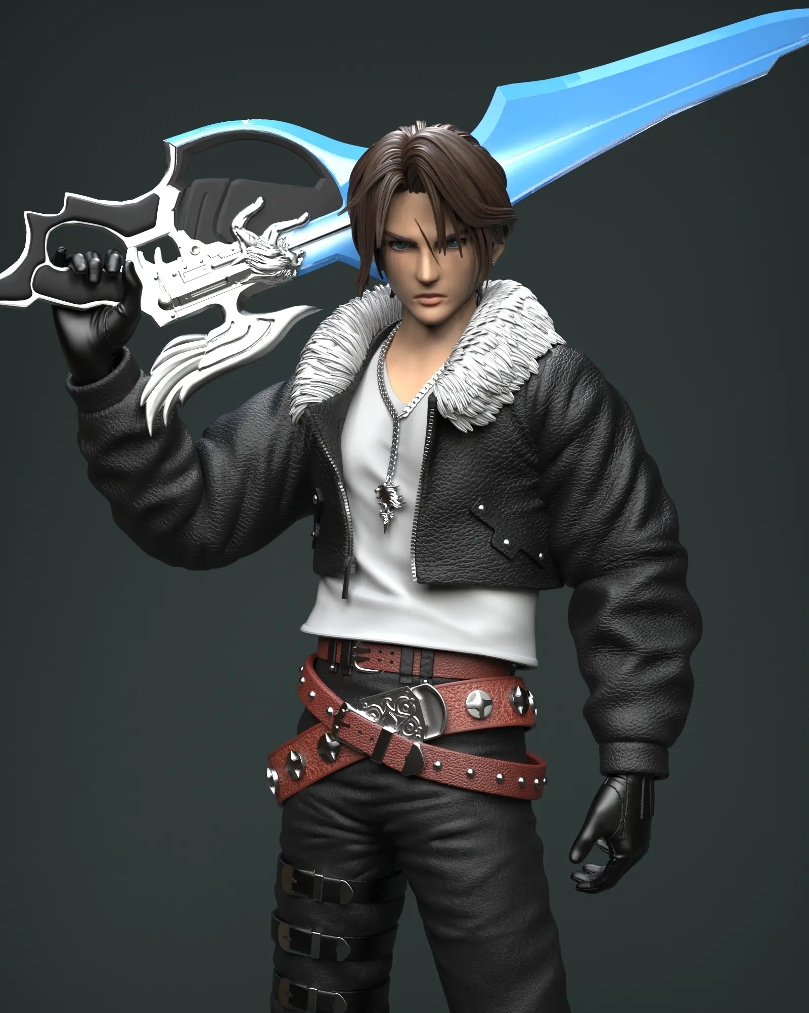 Solar Studio - Final Fantasy Squall FF8 Statue(GK)