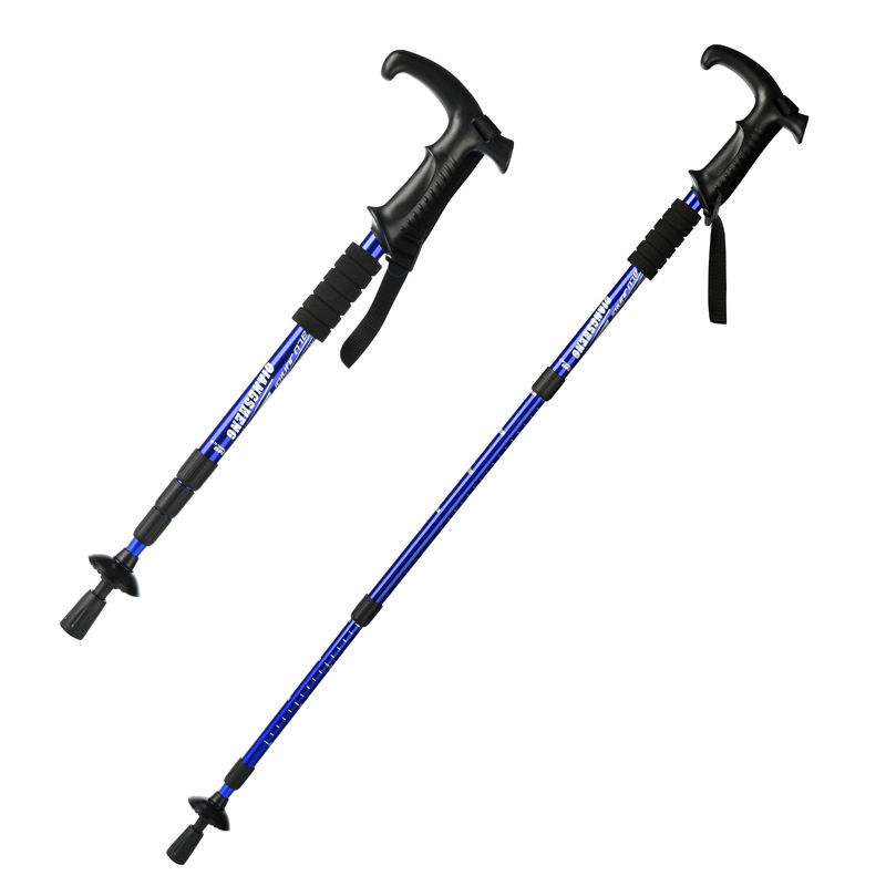 TREKOLOGY Trek-Z Cork Handle Trekking Poles – Collapsible Ultralight 7075 Aluminum Hiking Poles, Folding Walking Sticks for Seniors, Men & Women (2pc Pair)