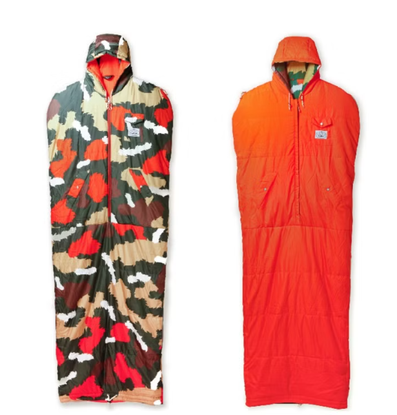 Orange outdoor camping sleeping bag