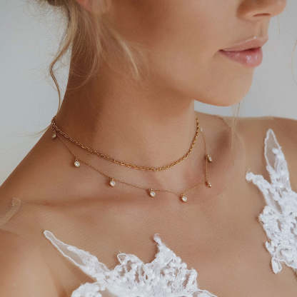 Dangle 18K Gold Plated Choker | Mix Mix Style [Hot Seller]-Mix MIx Style