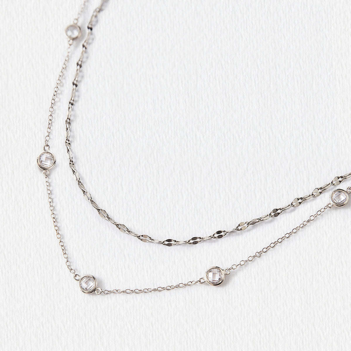 Crystal 18K White Gold Necklace | Mix Mix Style [Hot Seller]-Mix MIx Style