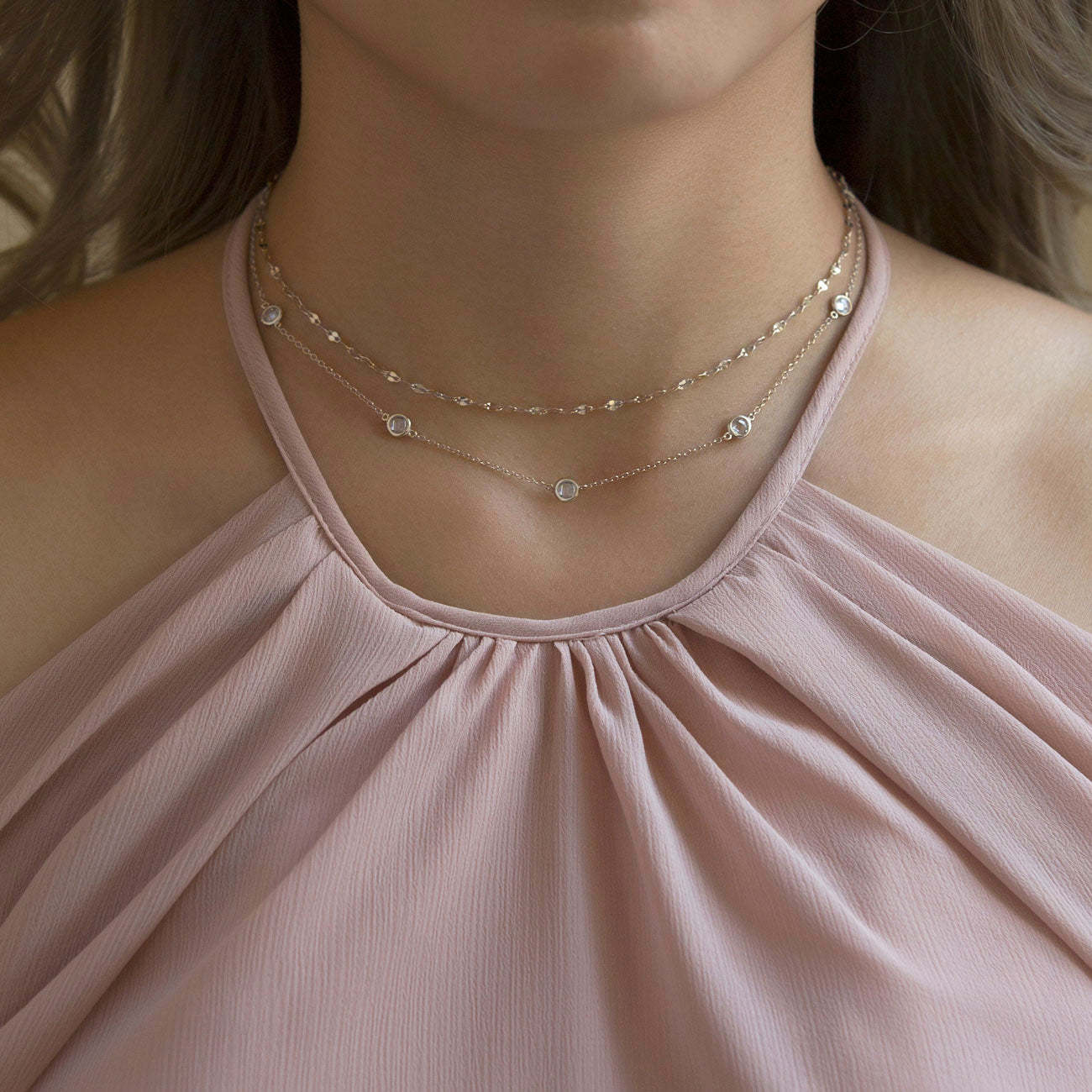 Crystal 18K White Gold Necklace | Mix Mix Style [Hot Seller]-Mix MIx Style