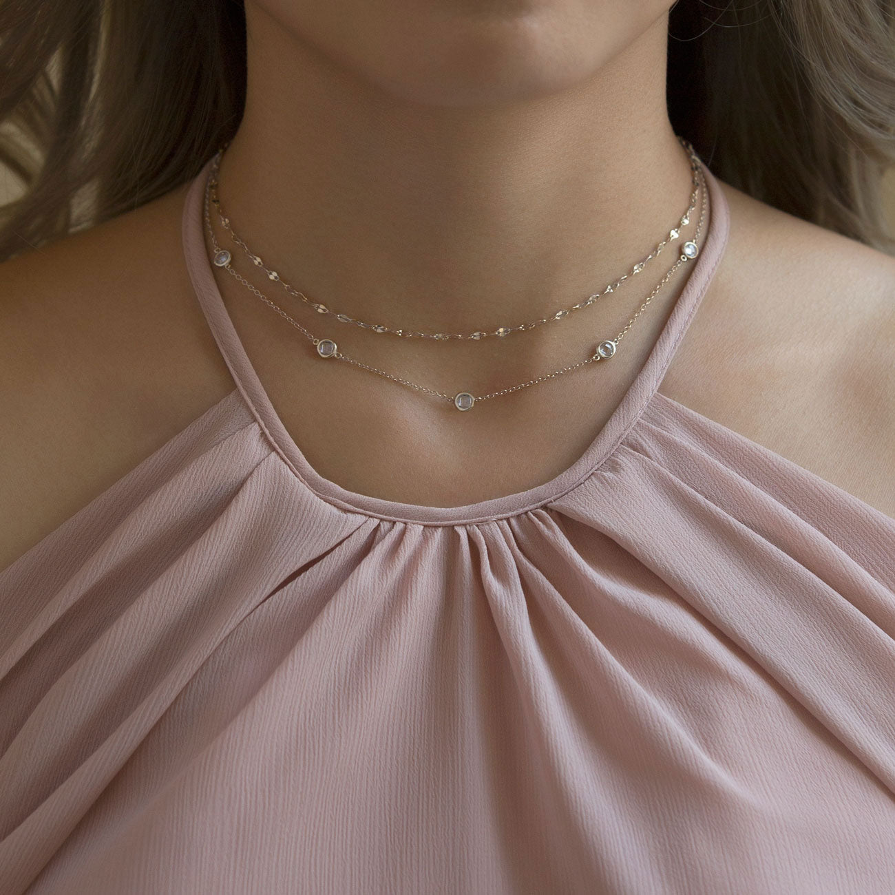 Petite Crystal 18K White Gold Choker | Mix Mix Style [Hot Seller]-Mix MIx Style