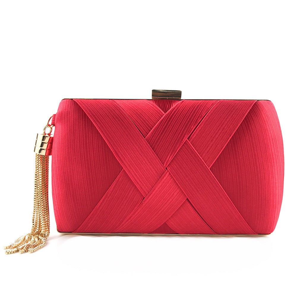 hand-held evening bag satin fashion fringed dress bridal  Handbags & Evening Bags | Mix Mix Style [Hot Seller]-Mix MIx Style