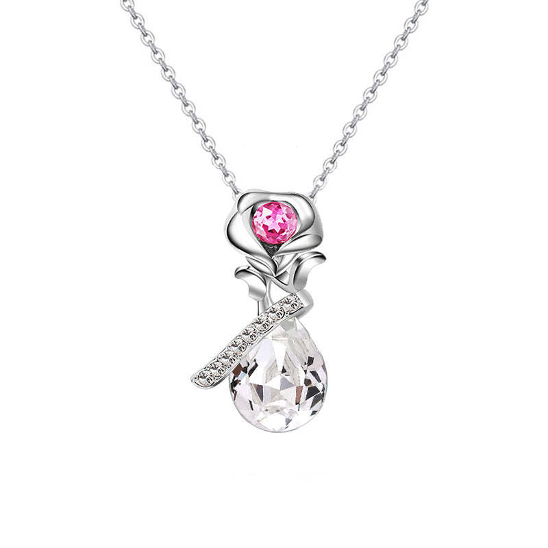 PinkAesthetic Cute Dazzling Embellished Trendy Akoya Pearl Moissanite 