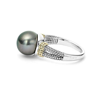 Zhenrong cross-border supply ebay inlaid gray pearl ring European and American wish round plated 925 silver engagement ring-Mix MIx Style