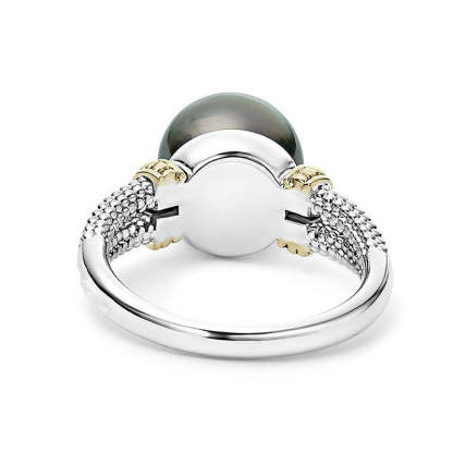 Zhenrong cross-border supply ebay inlaid gray pearl ring European and American wish round plated 925 silver engagement ring-Mix MIx Style